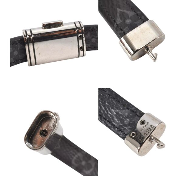 633356AO (S6) Louis Vuitton Bracelet Clip It Black Monogram Eclipse - Picture 10 of 12